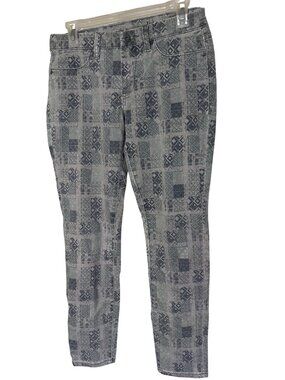Blank NYC The Love and Theft jean gray and blue geometric print jeans size 32